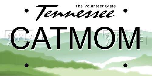 CATMOM Tennessee License Plate