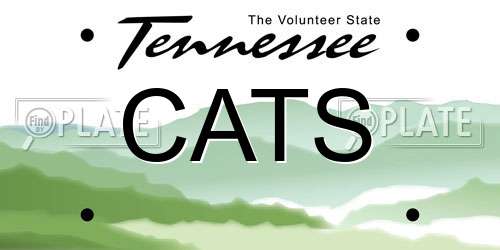 CATS Tennessee License Plate