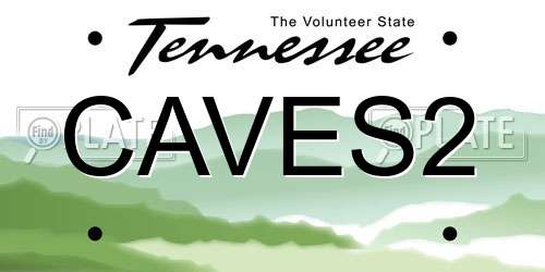 CAVES2 Tennessee License Plate