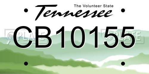 CB10155 Tennessee License Plate