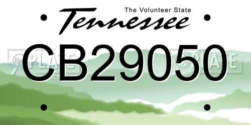 CB29050 Tennessee License Plate