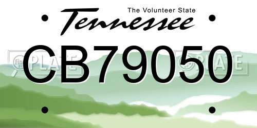 CB79050 Tennessee License Plate