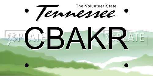 CBAKR Tennessee License Plate