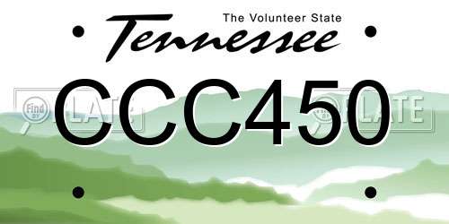 CCC450 Tennessee License Plate