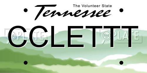 CCLETTT Tennessee License Plate