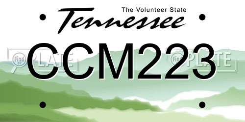 CCM223 Tennessee License Plate