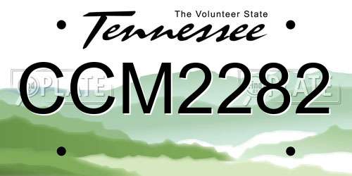 CCM2282 Tennessee License Plate