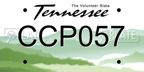 CCP057 Tennessee License Plate