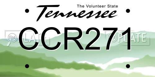 CCR271 Tennessee License Plate