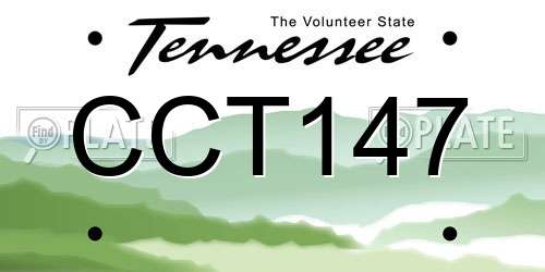 CCT147 Tennessee License Plate