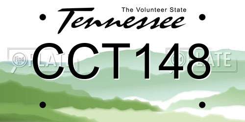 CCT148 Tennessee License Plate