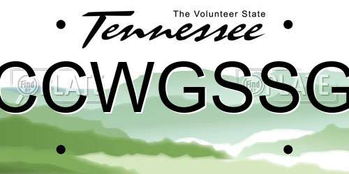 CCWGSSG Tennessee License Plate