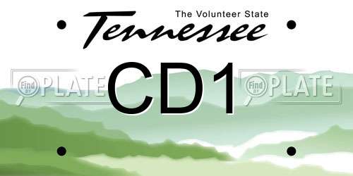 CD1 Tennessee License Plate