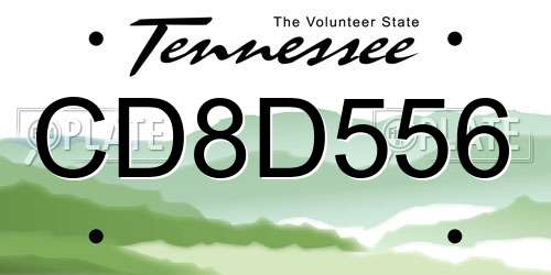 CD8D556 Tennessee License Plate