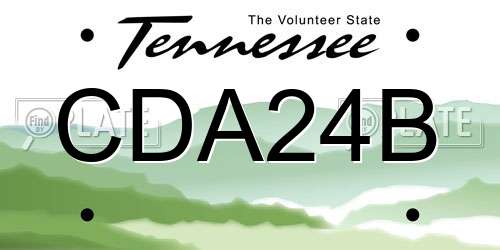 CDA24B Tennessee License Plate