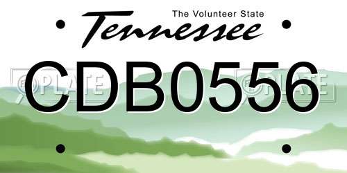 CDB0556 Tennessee License Plate