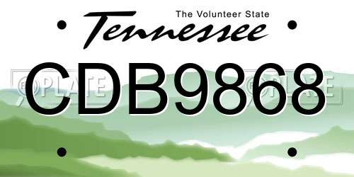 CDB9868 Tennessee License Plate