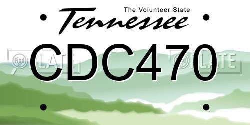 CDC470 Tennessee License Plate