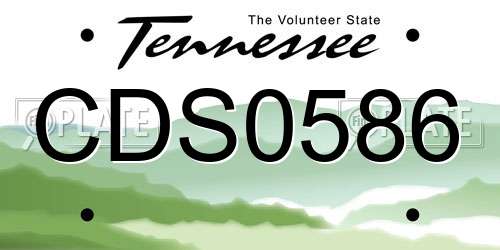 CDS0586 Tennessee License Plate