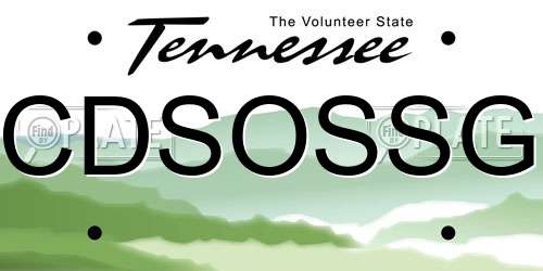 CDSOSSG Tennessee License Plate