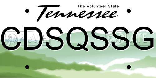 CDSQSSG Tennessee License Plate