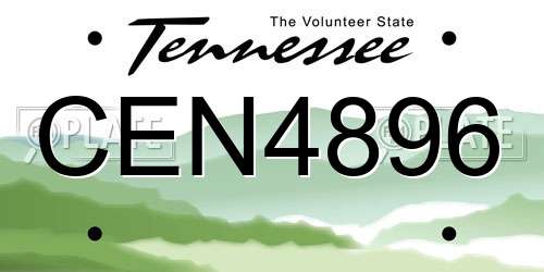 CEN4896 Tennessee License Plate