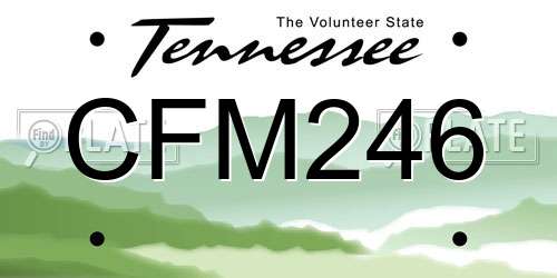 CFM246 Tennessee License Plate