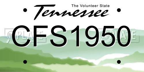 CFS1950 Tennessee License Plate
