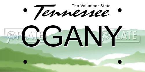 CGANY Tennessee License Plate