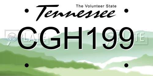 CGH199 Tennessee License Plate