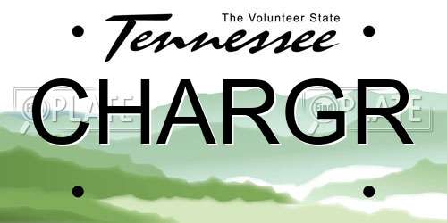 CHARGR Tennessee License Plate