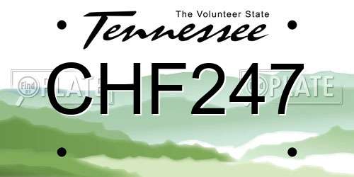 CHF247 Tennessee License Plate