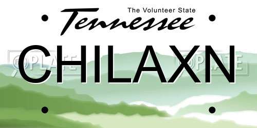 CHILAXN Tennessee License Plate