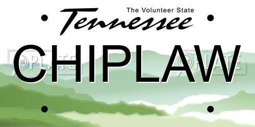 CHIPLAW Tennessee License Plate