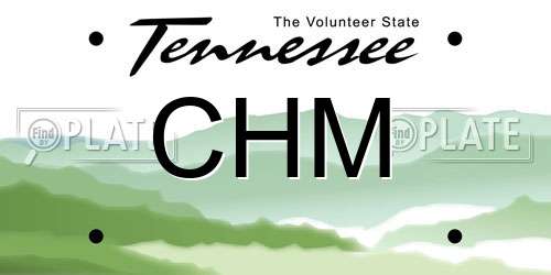 CHM Tennessee License Plate