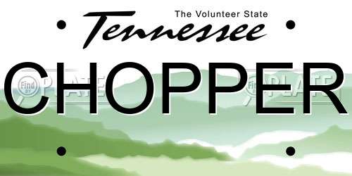 CHOPPER Tennessee License Plate
