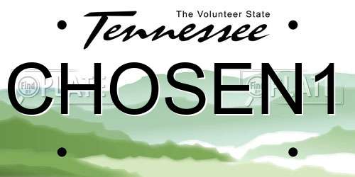 CHOSEN1 Tennessee License Plate