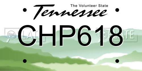 CHP618 Tennessee License Plate