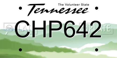 CHP642 Tennessee License Plate