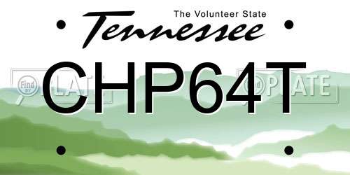 CHP64T Tennessee License Plate