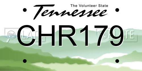 CHR179 Tennessee License Plate