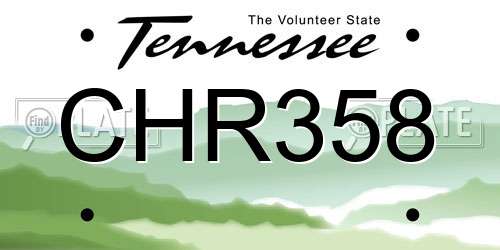 CHR358 Tennessee License Plate