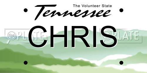 CHRIS Tennessee License Plate