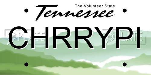 CHRRYPI Tennessee License Plate