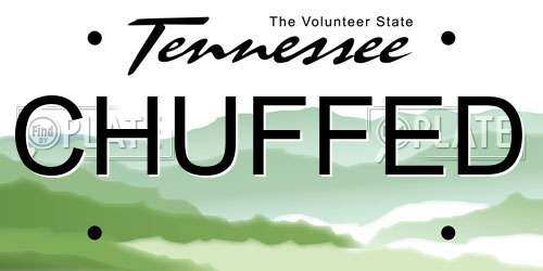 CHUFFED Tennessee License Plate