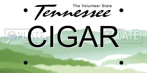 CIGAR Tennessee License Plate