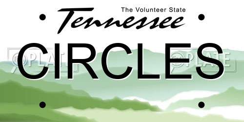 CIRCLES Tennessee License Plate