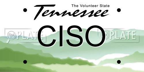 CISO Tennessee License Plate