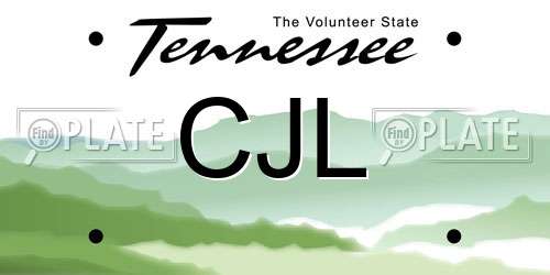 CJL Tennessee License Plate
