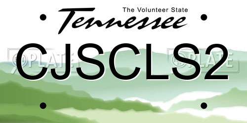 CJSCLS2 Tennessee License Plate